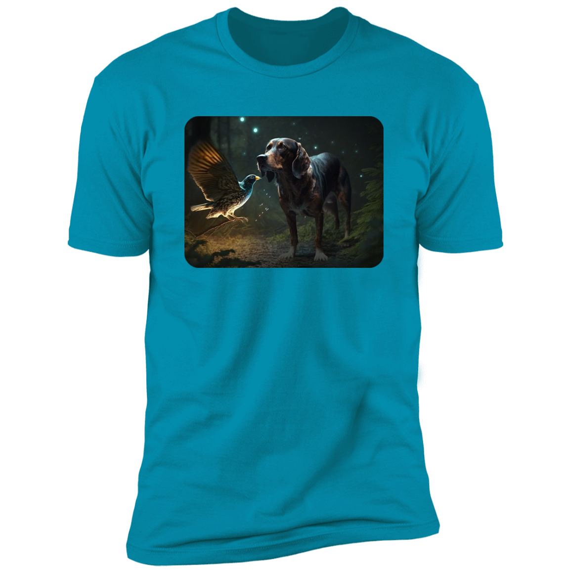 Nature's Unexpected Play: Beagle and Peacock Tussle