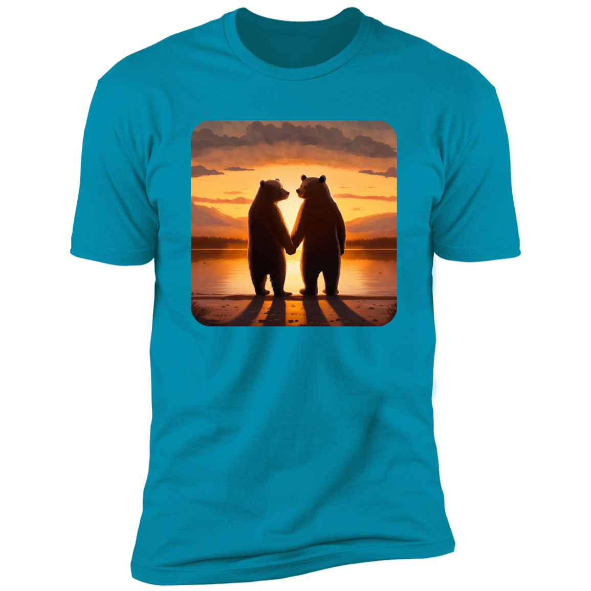 Sunset Serenity with Bears