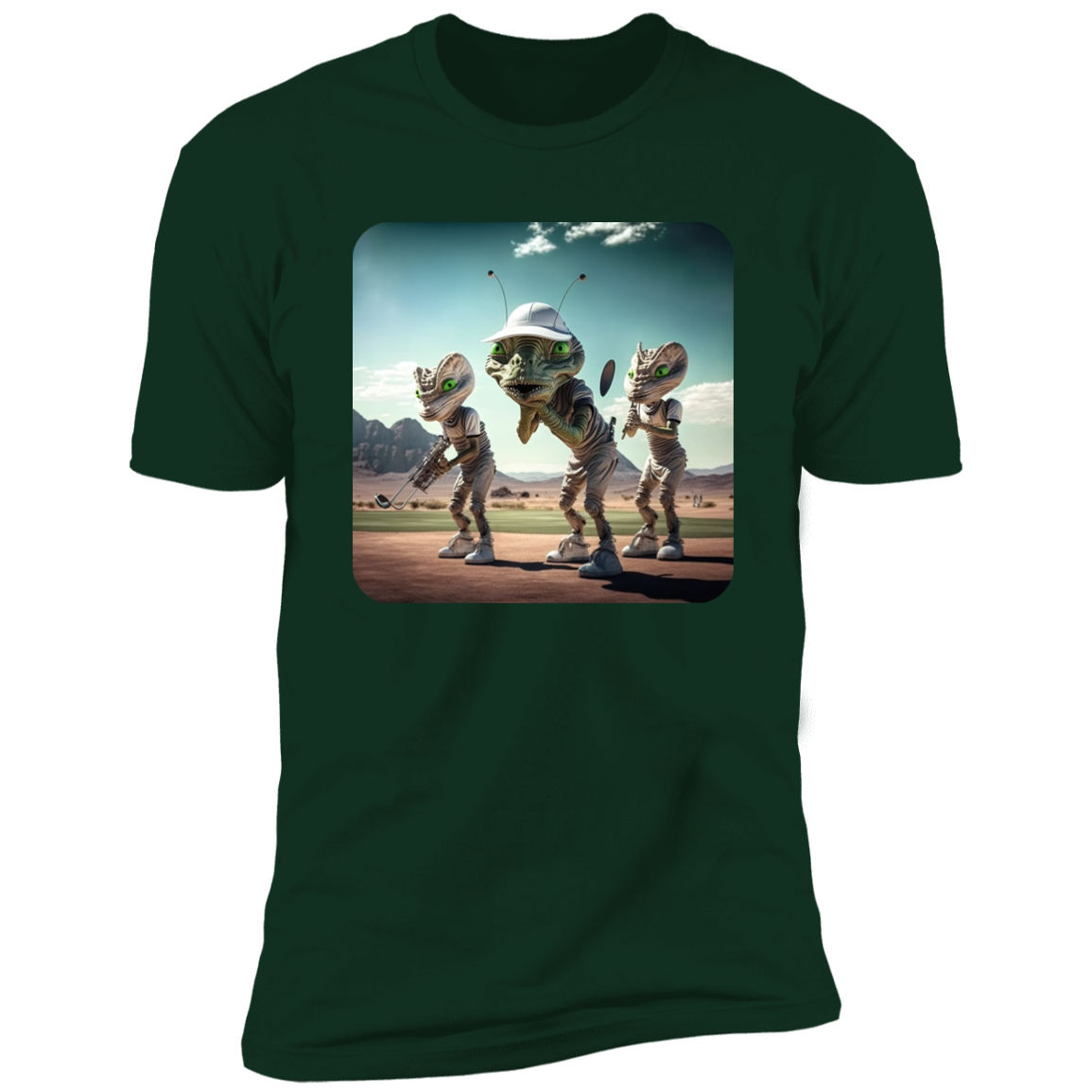 Aliens Playing Golf #2